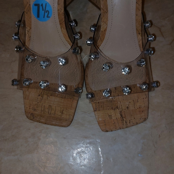 SCHUTZ Clear and Tan Sandals - Picture 3 of 5